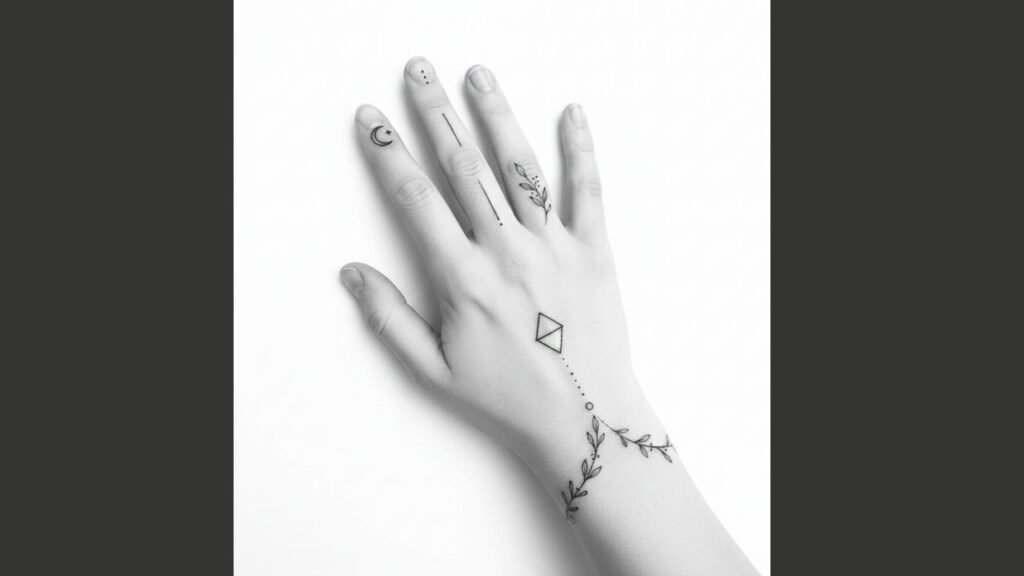 Dainty hand tattoo for women with minimal design symbolizing elegance and subtle beauty