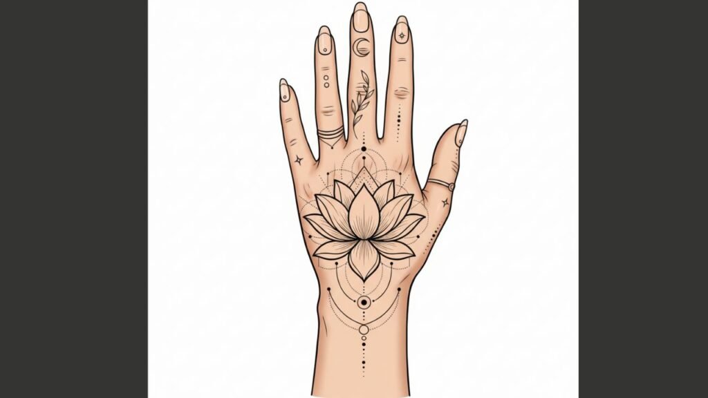 Hand and finger tattoos for women with minimal symbols representing individuality and modern style