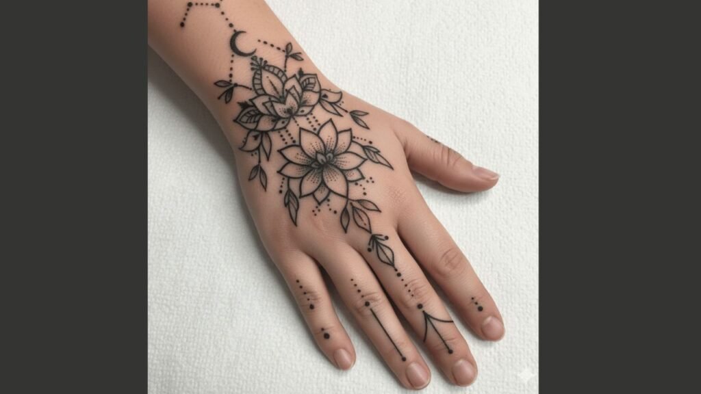 Rose hand tattoo for women symbolizing love, beauty, and feminine strength