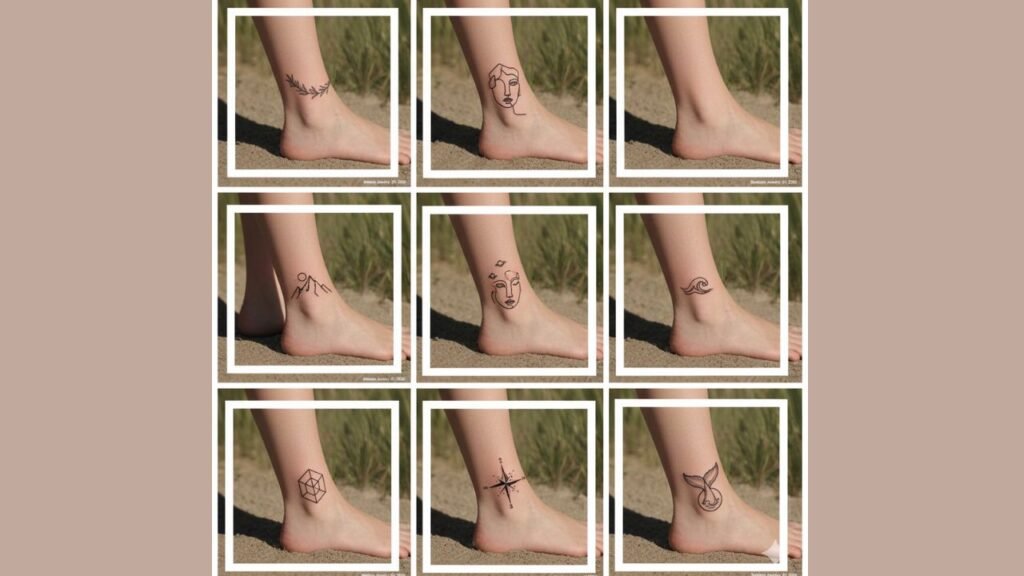 Small ankle tattoo for women featuring a cute and minimalist design near the ankle bone