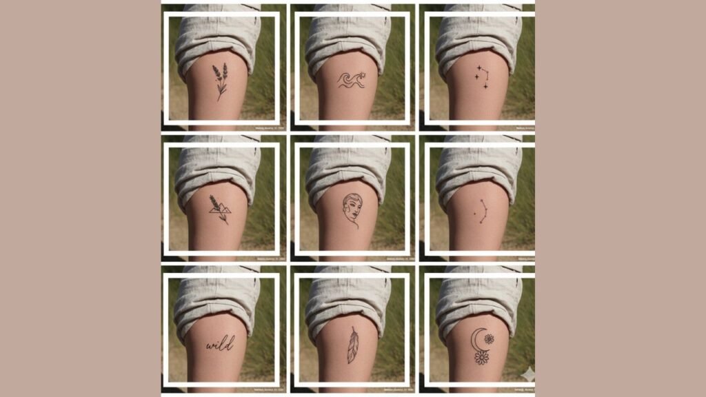 Small hip tattoo for women featuring a delicate and meaningful design on the upper hip