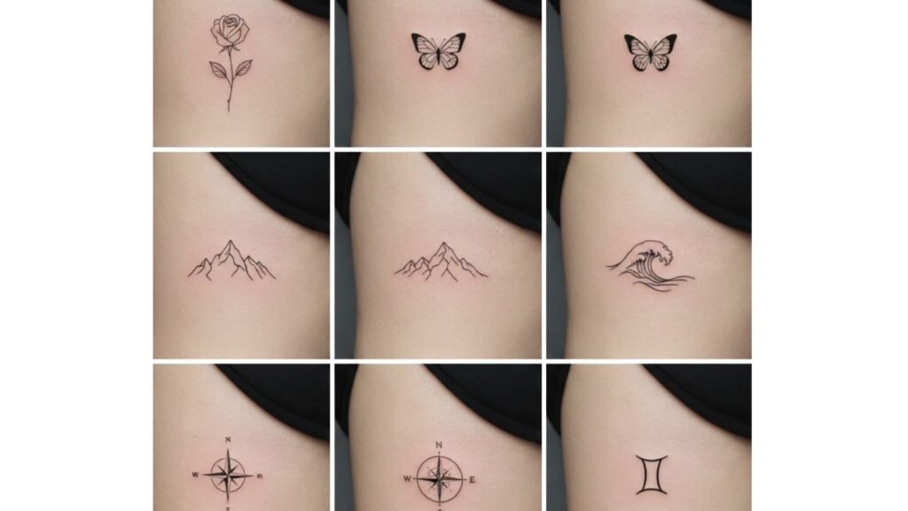 Small rib tattoo for women featuring a delicate minimal design placed on the side ribs, symbolizing elegance and personal meaning.