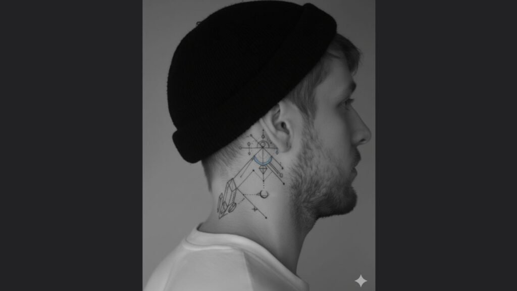 Small minimalist tattoo design for men featuring a tiny symbol on the wrist or forearm.