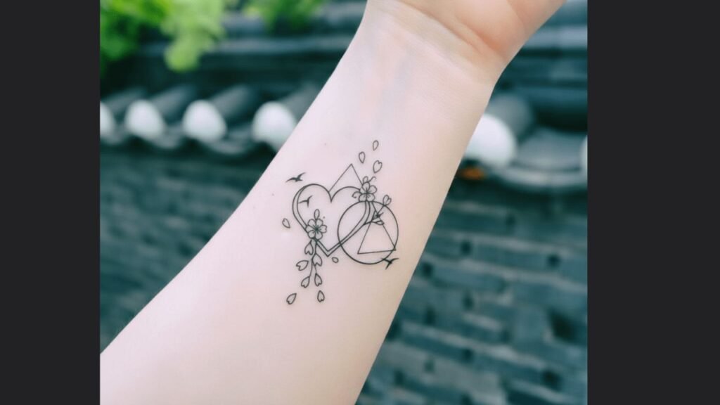 Small tattoo for women featuring a delicate symbol like a star, heart, or abstract shape for subtle elegance