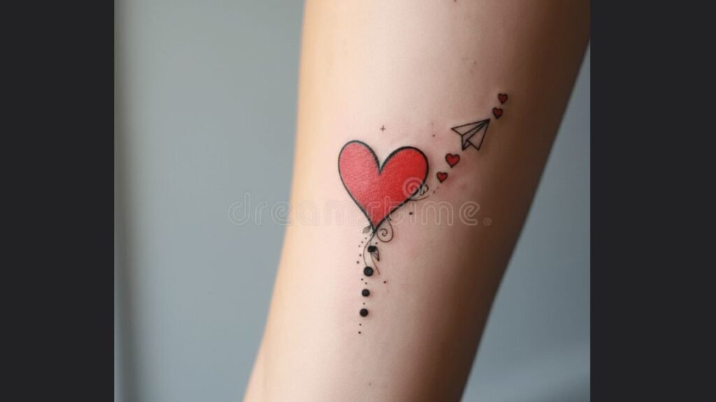 Small wrist tattoo for women featuring a delicate heart, arrow, or initial symbolizing personal meaning and femininity